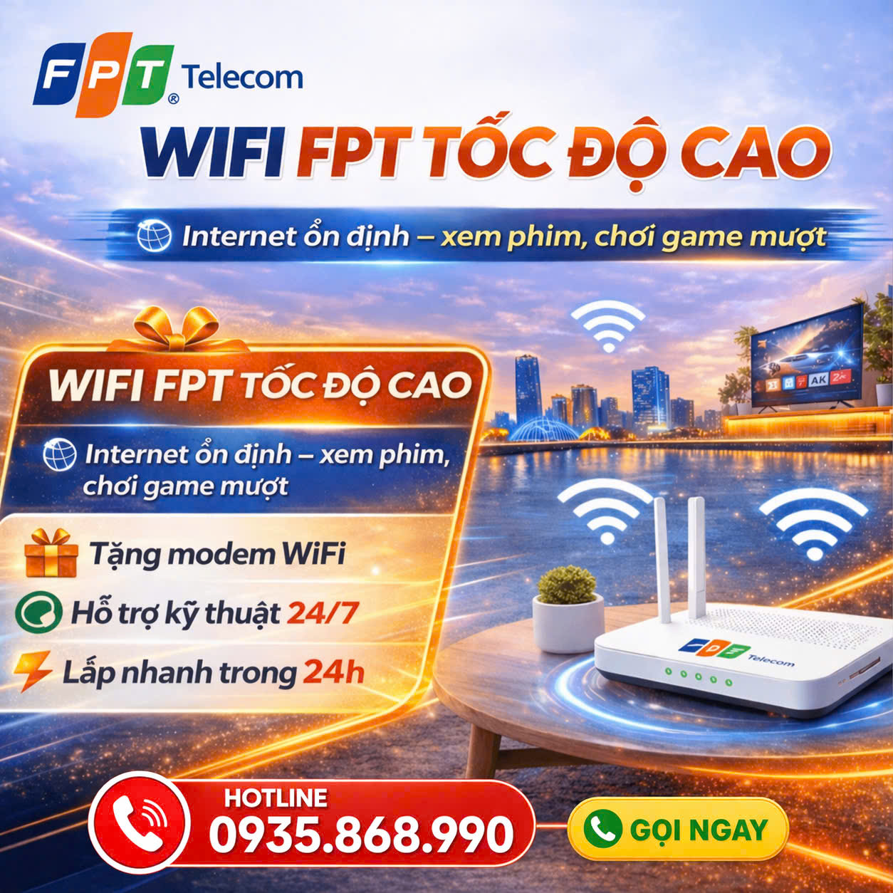 Các gói cước mạng FPT Đồng Tháp mới nhất 2026