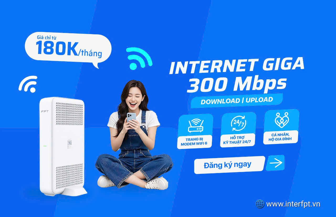 Lắp đặt Internet FPT Bình Định chi 180k